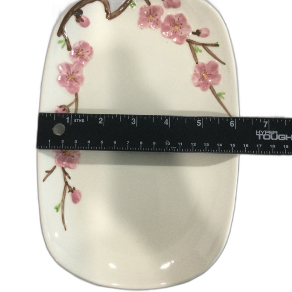 Vintage Metlox Pottery Poppytrail Peach Blossom Serving Dish 9in x 6in - Picture 5 of 5